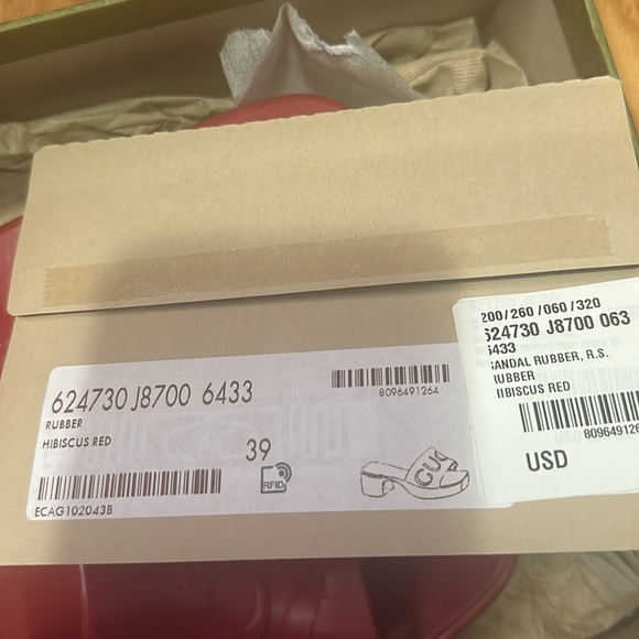 Authentic Gucci red rubber mules - Picture 3 of 6